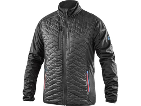 Bunda LEONIS II pánská černá s modro-červenými doplňky